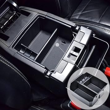 Center Console Organizer Tray for Jeep Wrangler JK/JKU, Black | 2011-2018, Unlimited and 2 Door, Rubicon, Sport, Sahara, Storage Box Insert Tray, NOT for 2018 JL/JLU