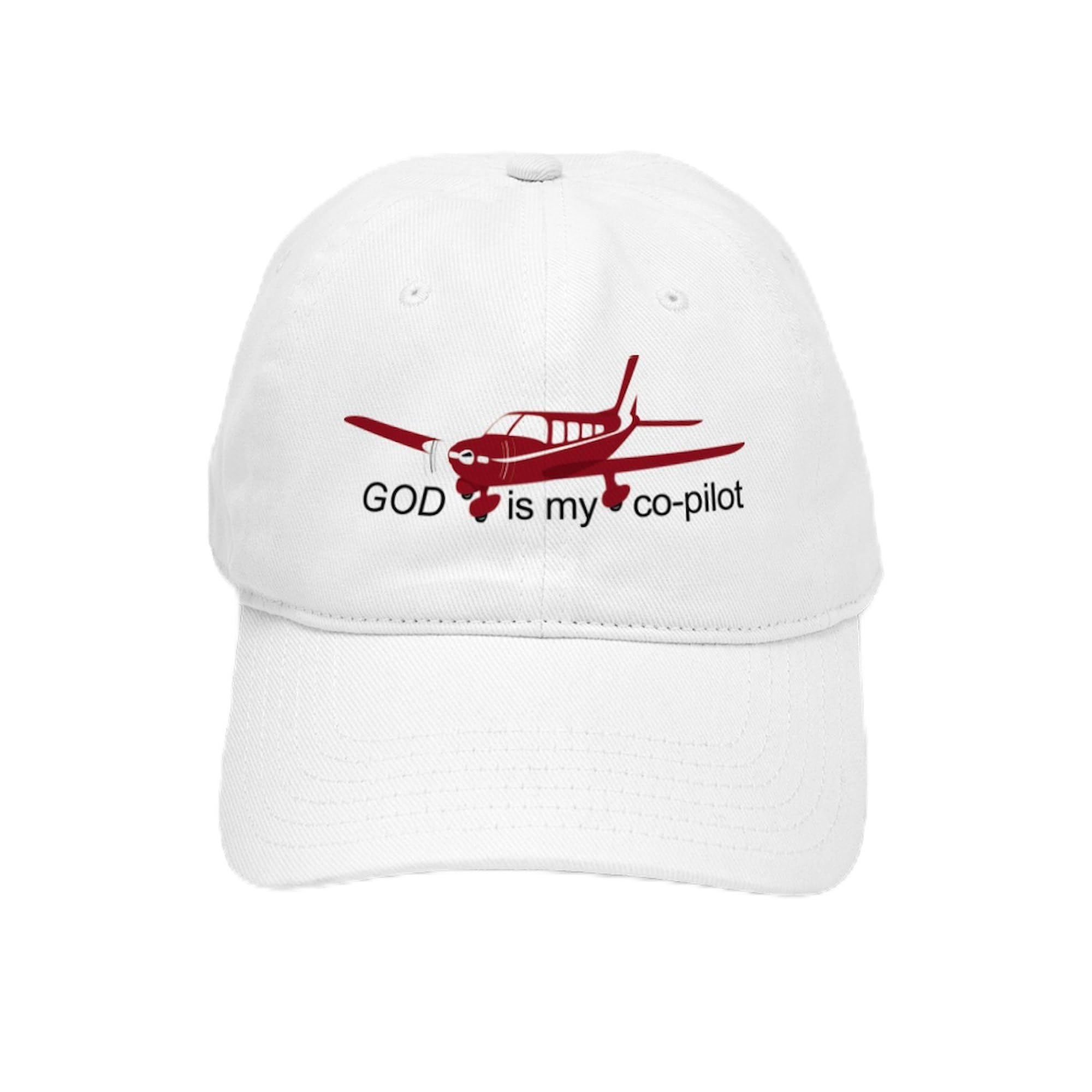 CafePress God is My Co Pilot Fixed Cap Unique Adjustable Baseball Hat White