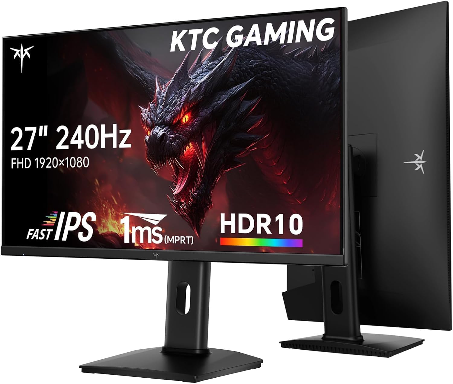 KTC Gaming Monitor 240Hz 27 Inch | FHD 1080P | Fast IPS Panel
