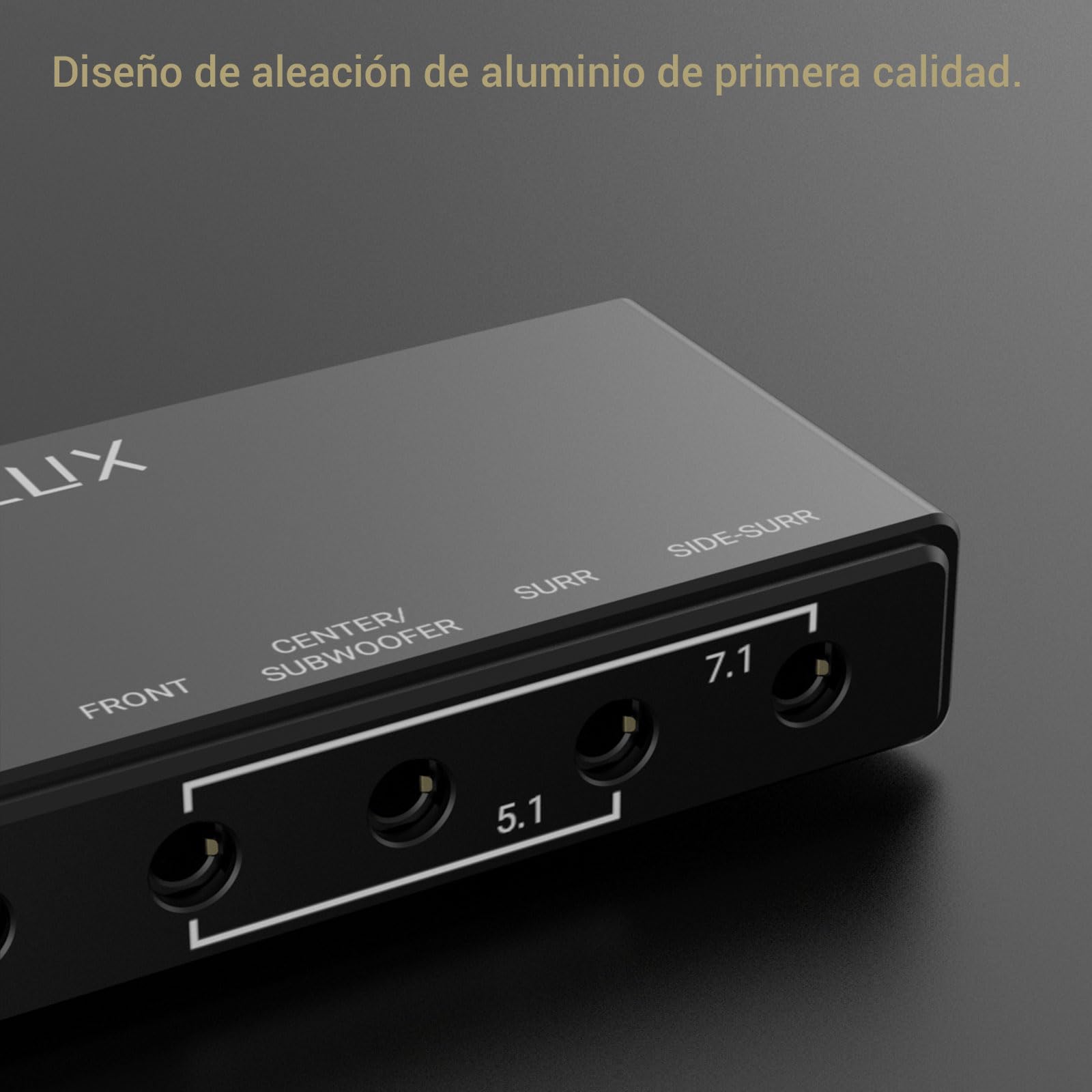 Cubilux Tarjeta de sonido envolvente USB 7.1, frecuencia de muestreo de 48 KHz-384 KHz para auriculares, tarjeta de sonido externa USB A para PC, admite entrada de línea y entrada de micrófono estéreo