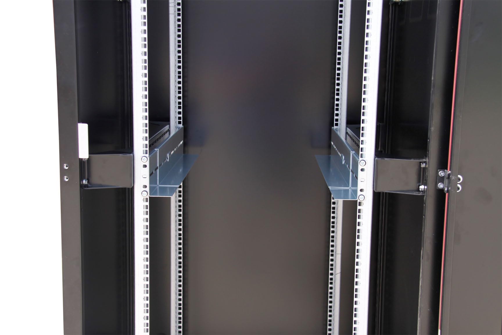 SABAJ M&D Guías Universales Rack 19" 2U, Regulables 575-1050 mm, 80 kg | Acero, norma EIA-310, 4 postes; para armarios de 800-1200 mm de fondo externo; servidores, SAI, switches y audio
