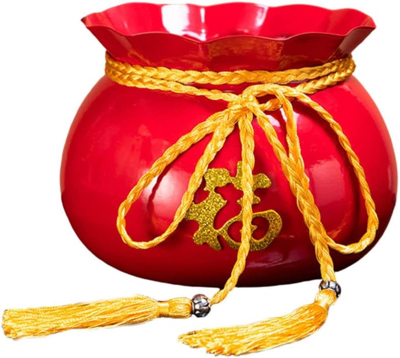 1pc Treasure Bowl Luck Pail Decor Indoor Flowerpots Iron Art Flower Pot Chinese Style Flowerpot Flower Pot Adornment Chinese Style Planting Container Chic Iron Flowerpot