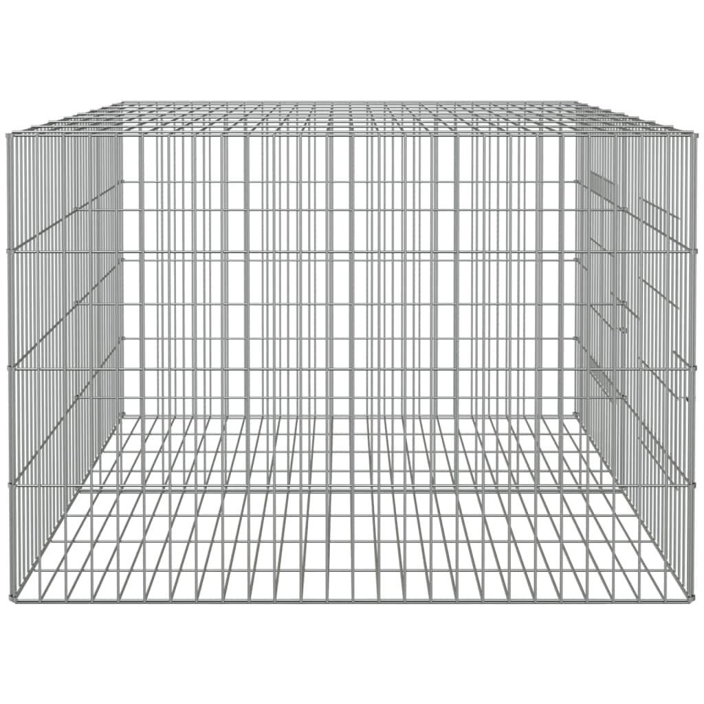 Kaninchenkäfig, 2 Paneele, 110 x 79 x 54 cm, aus verzinktem Eisen, Laufstall für Kleintiere mit separaten Fächern, belüfteter Kaninchenstall, robust und langlebig