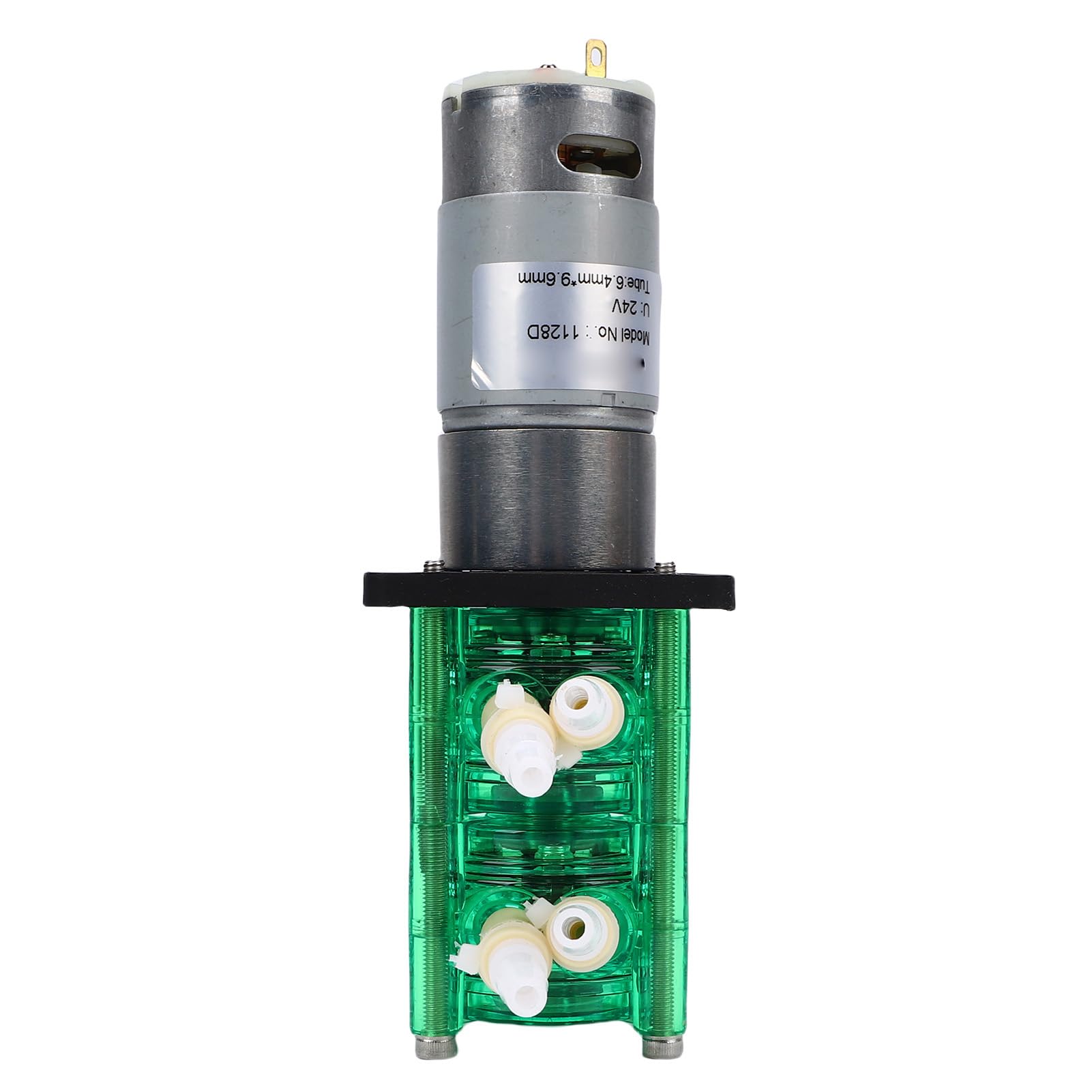 Ejoyous Peristaltische Pumpe, Doppelkopf-Peristaltikpumpe aus Edelstahl, 2 X 500 Ml min., mit 6,4 X 9,6 Mm BPT-Rohr, Gleichstrom-Bürstenmotor für Experimentelle Forschung, Tintenstrahldruck,