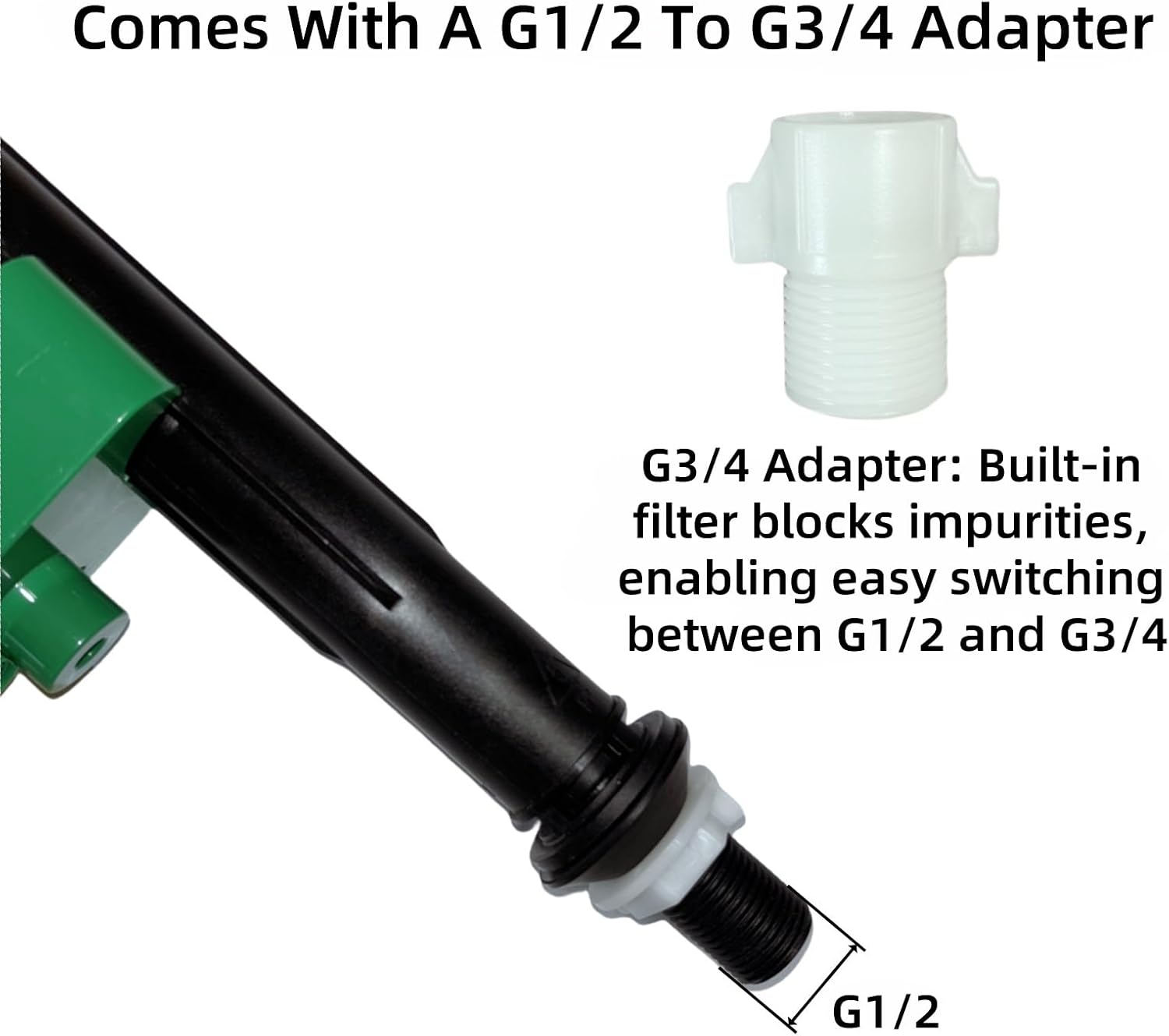 Banhey Toilet Fill Valve Compatible with TOTO Vintage Supply Valve, G1/2 Inlet with G3/4 Adapter, Filter & Supply Tube, Fits SW734B 874 768 708 719RB CW744, WC Repair Accessory