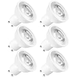 MR16 GU10 LED Bulbs Dimmable, 50W Halogen Equivalent, 3000K Soft White, 500 Lumens, 120V Spotlight LED Bulb GU10, Enclosed Fixture Rated, Perfect for Landscape or Home Lighting (6 Pack)