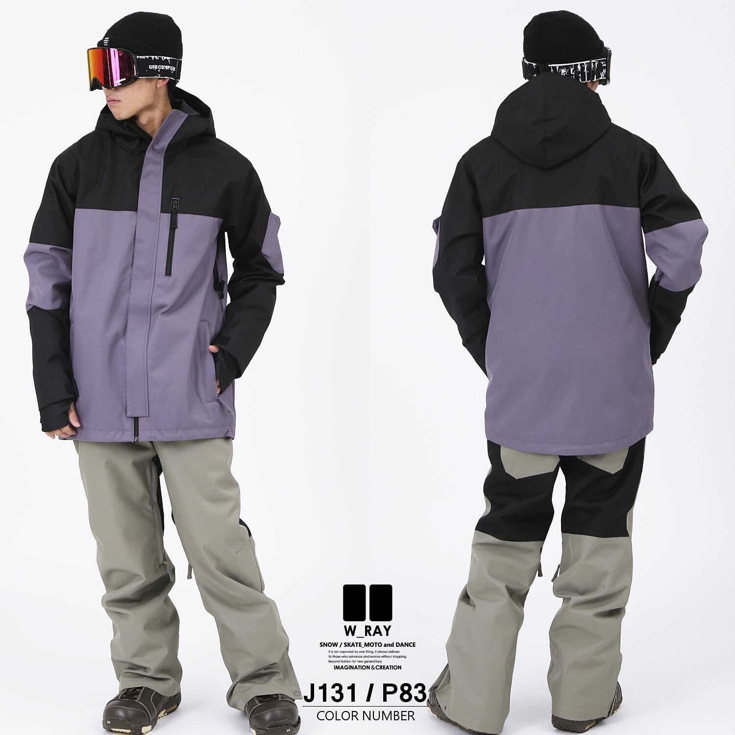 [W_RAY] スノーボード ウェア メンズ 上下セット レディース スノボーウェア スノボウェア J130-133SET 21カラ