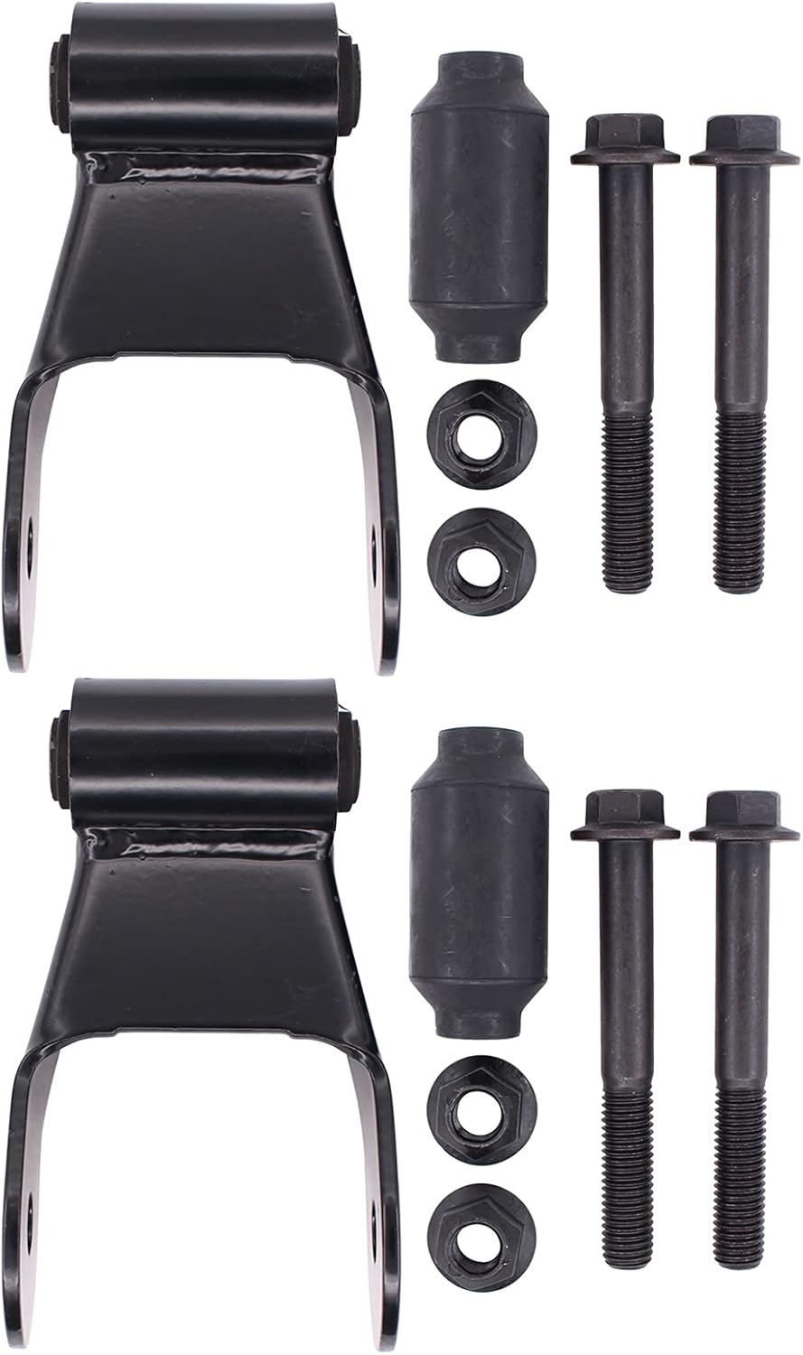 NewYall Pack of 2 Rear Left or Right Rearward Leaf Spring Shackle Bracket Kit for Ford Ranger 2009-2011, F-150 1997-2004