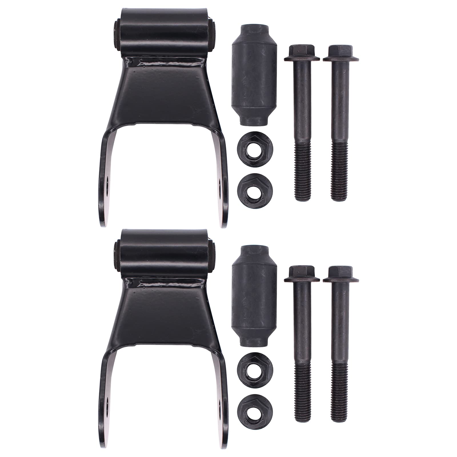 NewYall Pack of 2 Rear Left or Right Rearward Leaf Spring Shackle Bracket Kit for Ford Ranger 2009-2011, F-150 1997-2004