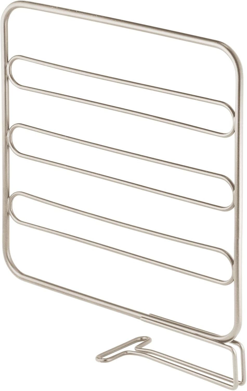 mDesign Versatile Metal Wire Closet Shelf Divider and Separator for Storage and Organization in Bedroom, Bathroom, Kitchen and Office Shelves - Easy Install - 8 Pack - Satin