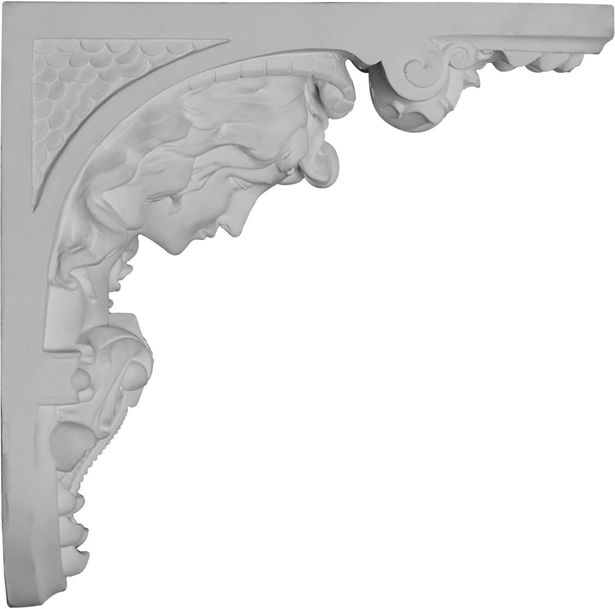 Endurathane Hestia Corbel, 5"W x 10"D x 10"H, Factory Primed