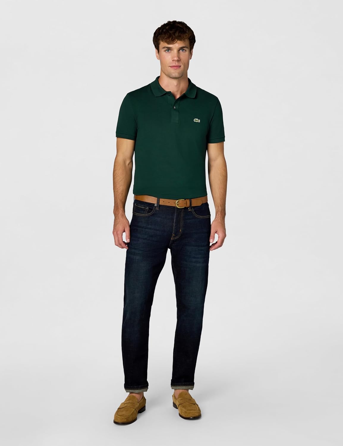 Lacoste Men's Slim Fit L.12.12 Piqué Polo Shirt, Sinople, Medium