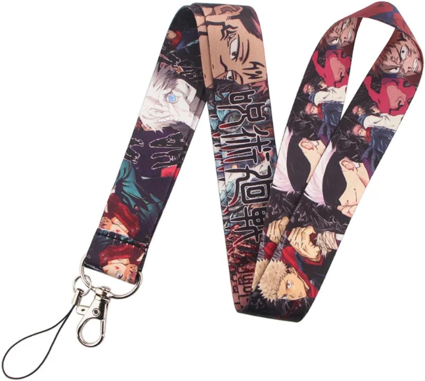 Jujutsu Anime Manga Kaisen 17.7" Neck Lanyard Keychain Holder ID Badge Mobile Phone Pin Strap