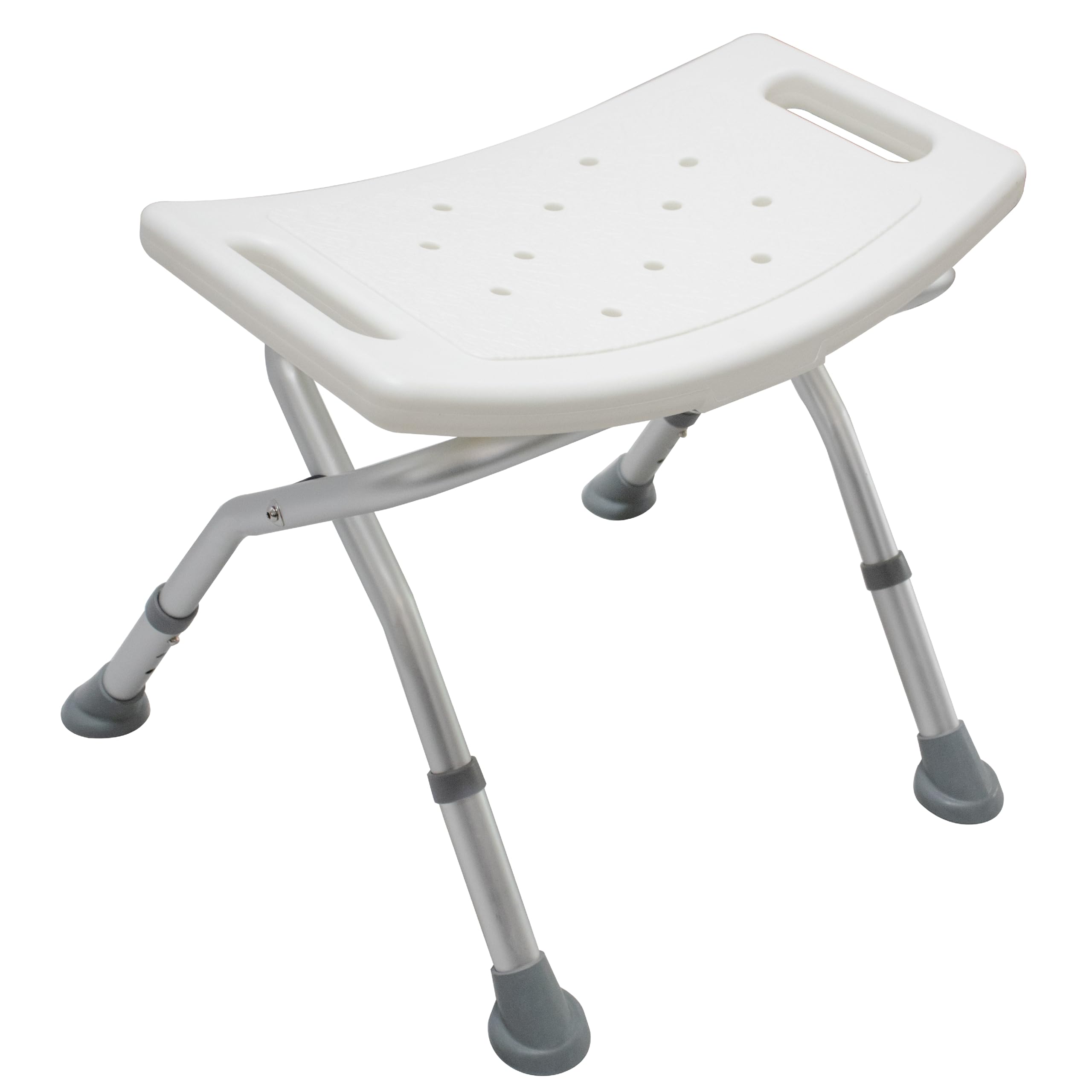 Rehamo Foldable Shower Chair/Stool for Senior Citizens & Adults | Height Adjustable, Aluminium Frame, Textured Seat, Premium Bathing Chair | 1 Year Warranty-image-8