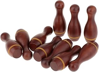 Zxpjkyu 10x Shuffleboard Bowling Pins Birthday Gifts Solid Wood Educational Shuffleboard