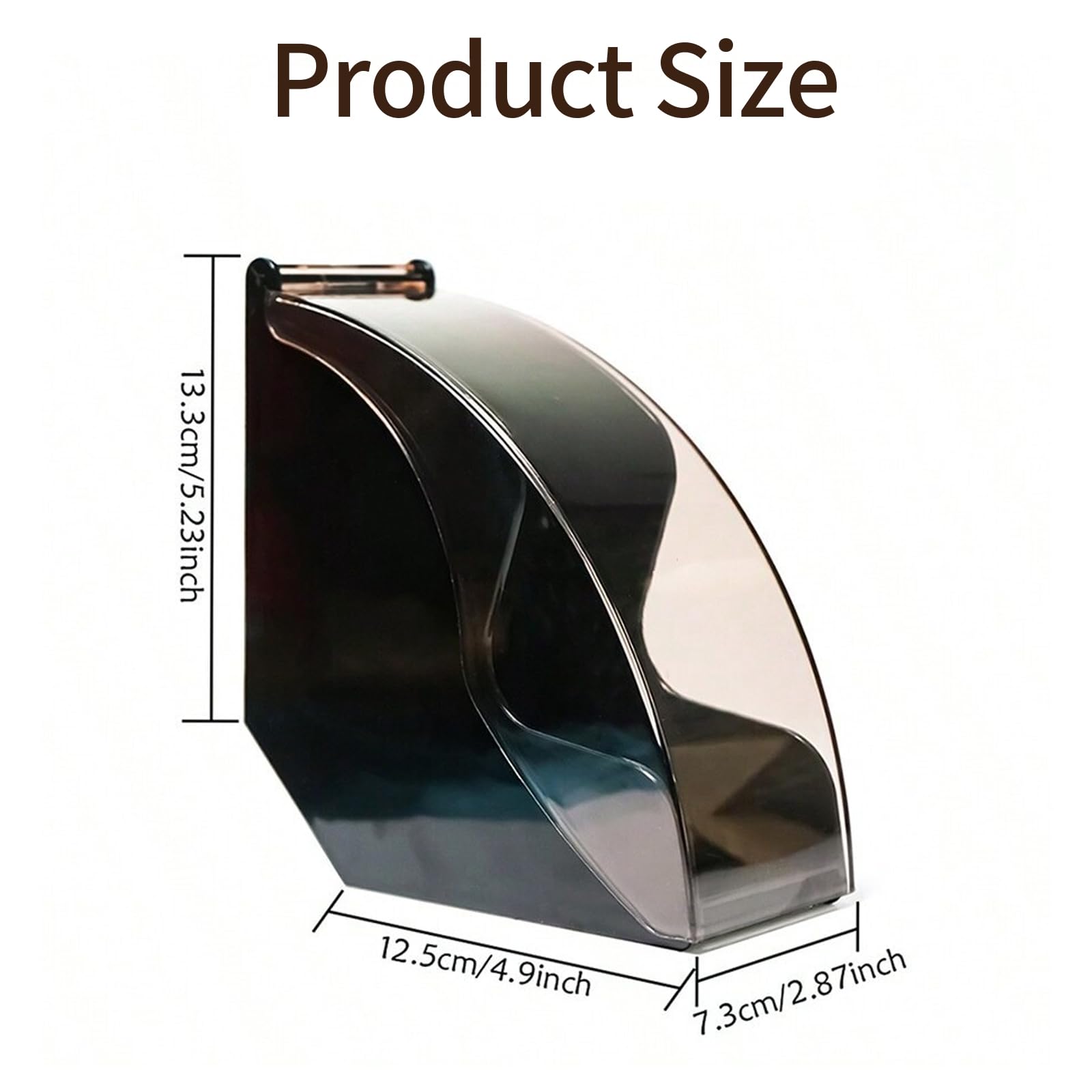 XPAPOV Coffee Filter Holder, Black, Stores Up to 100 Coffee Filters, Including 8-12 Cup, Disposable, V60, Cone, Mini, Dustproof Cover, Ideal for Home, Office, Coffee Shop, Gift