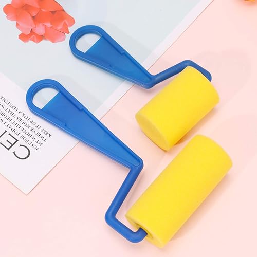 Miniatura 7 de Rodillo de espuma para pintura, 4 piezas, esponja pintada de arte para niños, rodillos de espuma de espuma de pintura para niños educativa temprana,