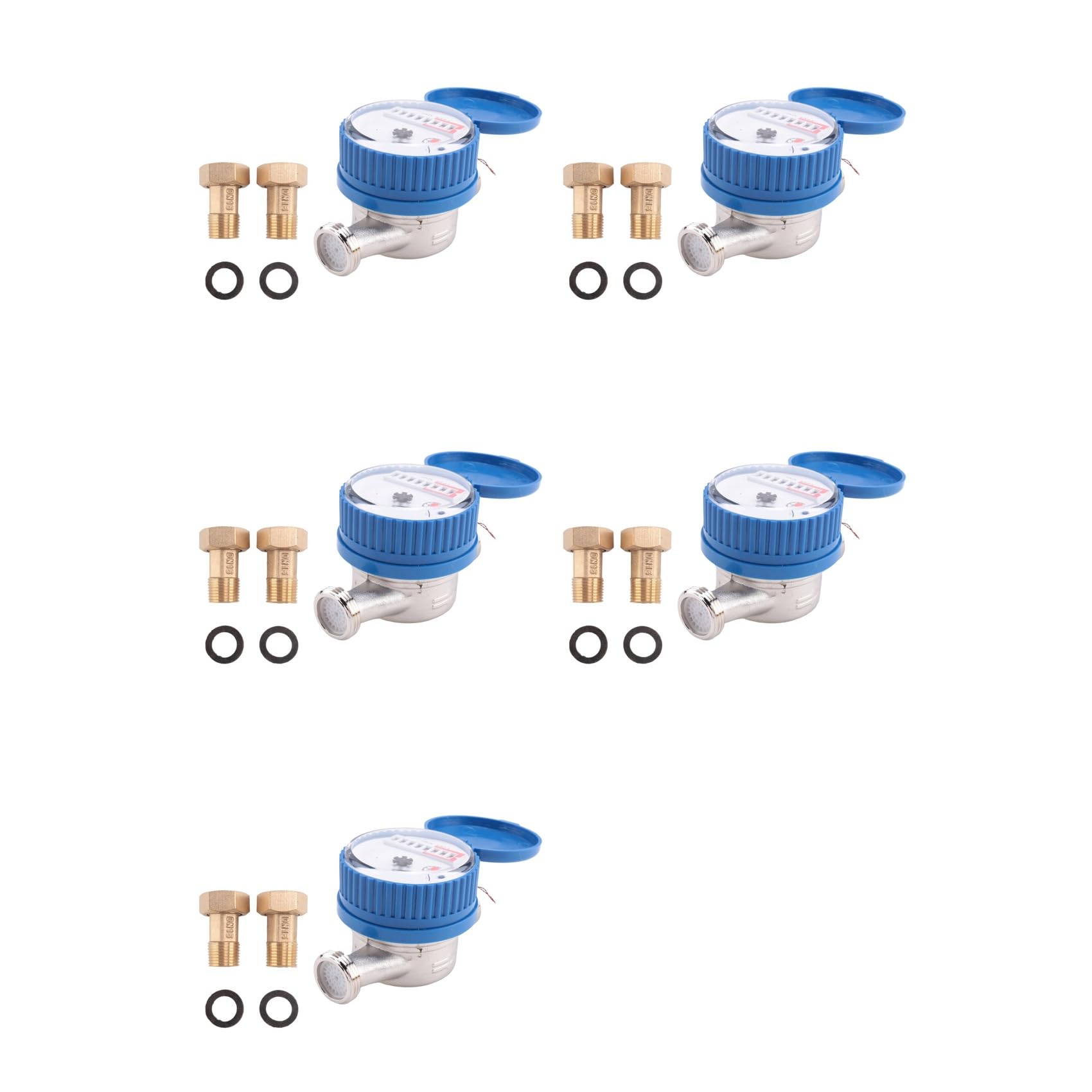 Jnchdghwa As Shown 5X Single Jet Water Meter Brass Water Meter Home And Garden Use Water Meter