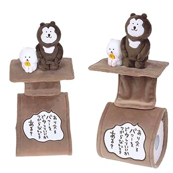 ナガノマーケット　ペーパーホルダーカバー ナガノマーケット ペーパーホルダーカバー（くまとマレーグマ