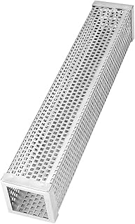 Acessório de Armazenamento de Fumante para Churrasco Tubo de Fumante Tubo de Rede Tubo Defumado Aço Inoxidável 304 Tubo de Fumante para Churrasco para Caixa de Armazenamento (ao