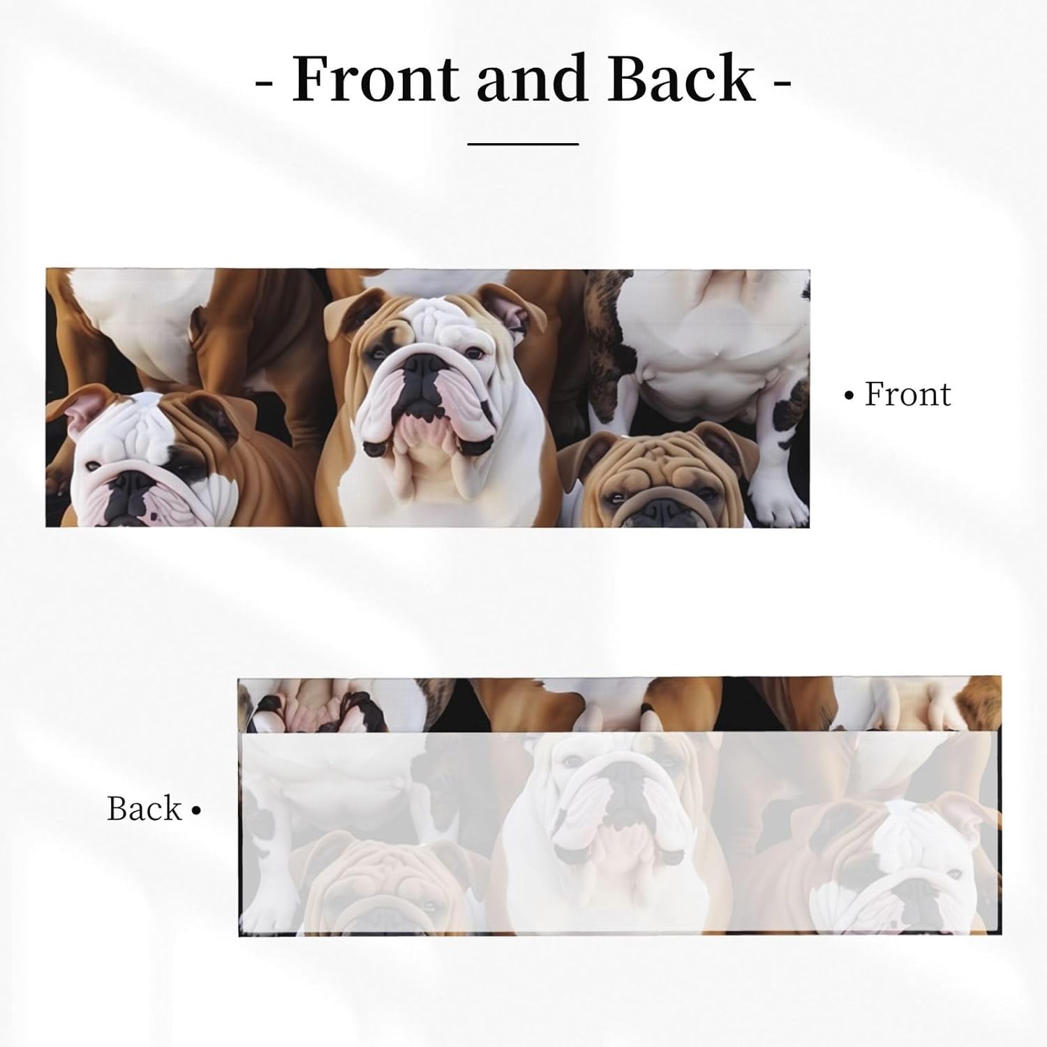 English Bulldogs Valance Curtains for Kitchen 18x54 Inch Short Rod Pocket Curtain Window Treatment for Bedroom Living Room Home Decor Valances