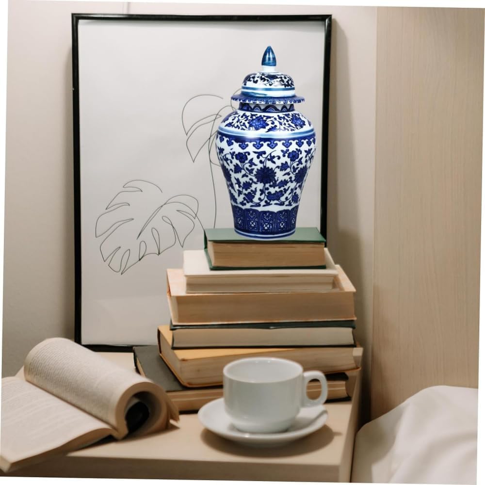 青と白の磁器の一般的な瓶 青と白の陶器の