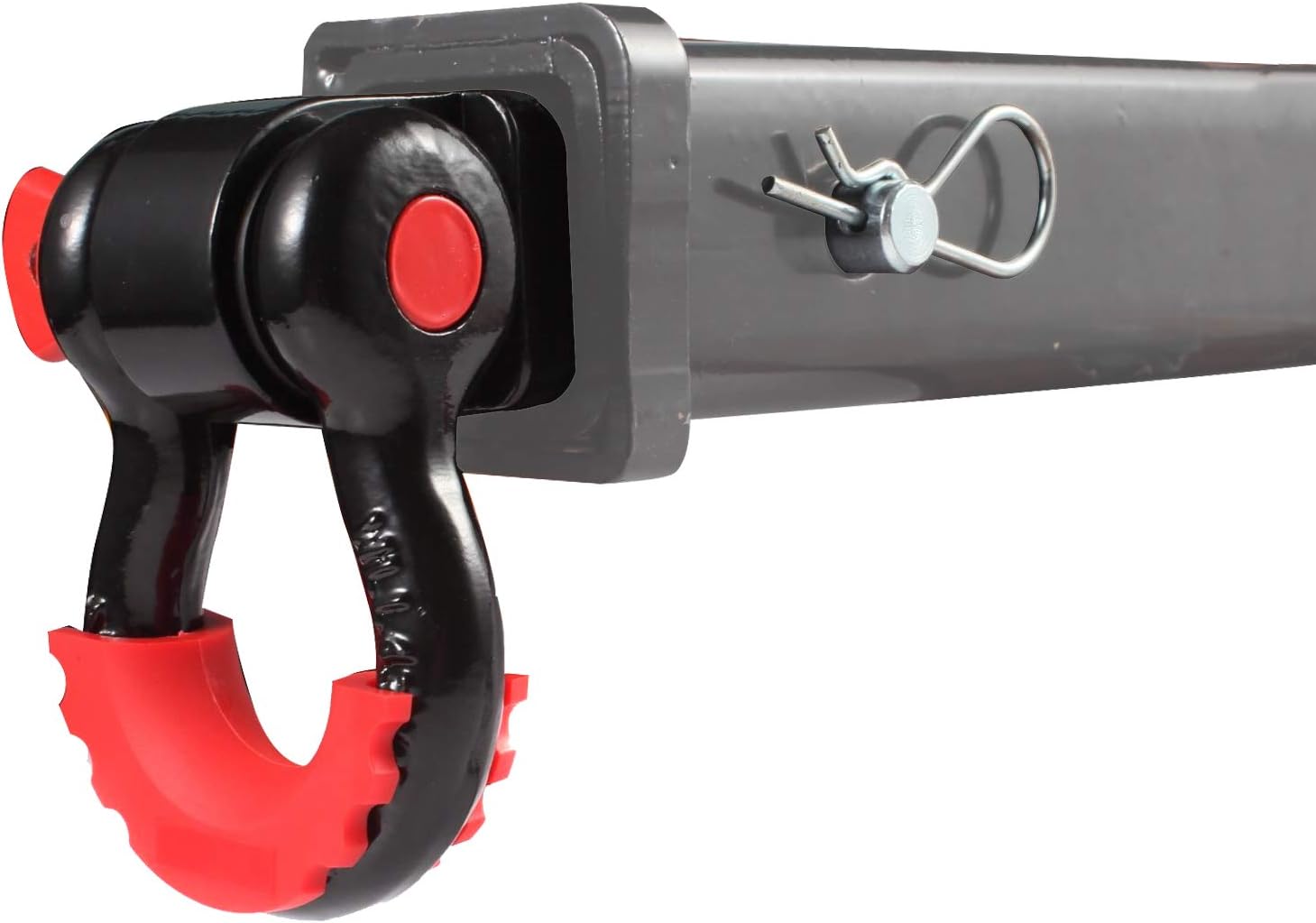 ALL-TOP D Ring Shackle (2 Pack) 66,000lbs (30 Ton) Break Strength 3/4" + Red Isolator Heavy Duty Shackles with 7/8'' Pin for Use Tow Strap, Winches,Off-Road vehicle rescue Must-Have Towing Accessories