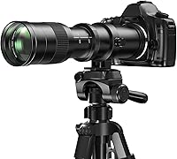 Lightdow 420-800mm f/8.3 Manual Telephoto Zoom Lens for Canon EF/EF-S DSLR Cameras - Wildlife, Moon & Sports Photography