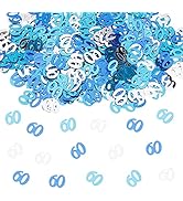 GoldRock Konfetti Tischdeko 60 Geburtstag Mann Frau Deko, Blau Streudeko 60. Geburtstag Deko,Tisc...