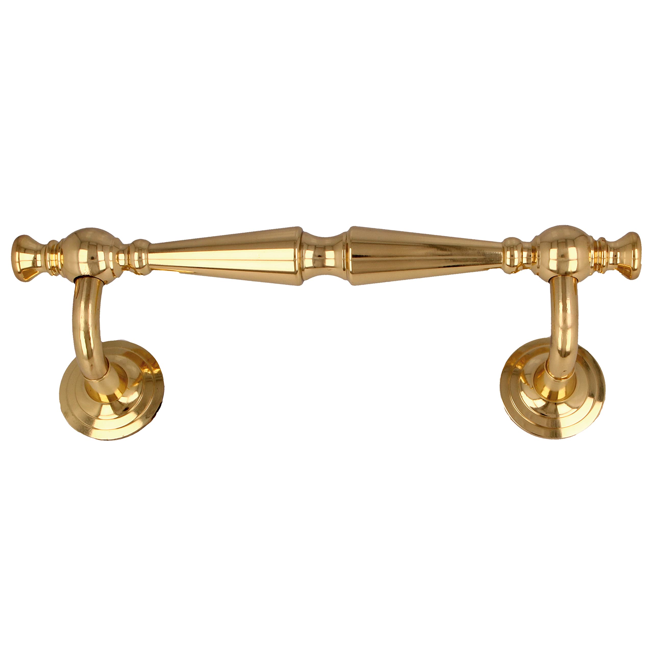 Gedotec Tiradores para muebles de latón | 1 unidad | para puertas plegables | longitud: 250 mm | Napoleon | tirador de latón cromado mate | diseño clásico | tiradores de puertas de cocina