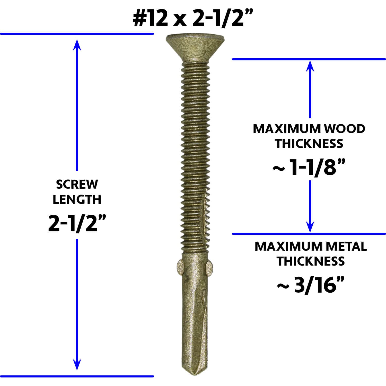 Snapklik.com : Jake Sales #12x2-1/2 Reamer Tek Torx/Star Head Self ...