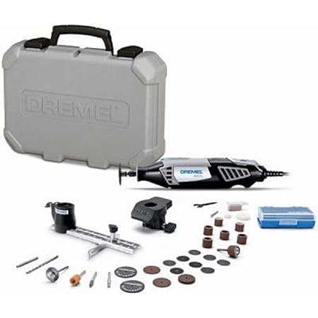 Dremel 4000-2/30 High Performance Rotary Tool Kit- 2 Attachments & 30 Accessories- Grinder, Sander, Polisher, Router, and Engraver- Perfect for Routing, Metal Cutting, Wood Carving, and Polishing, Black, Full Size