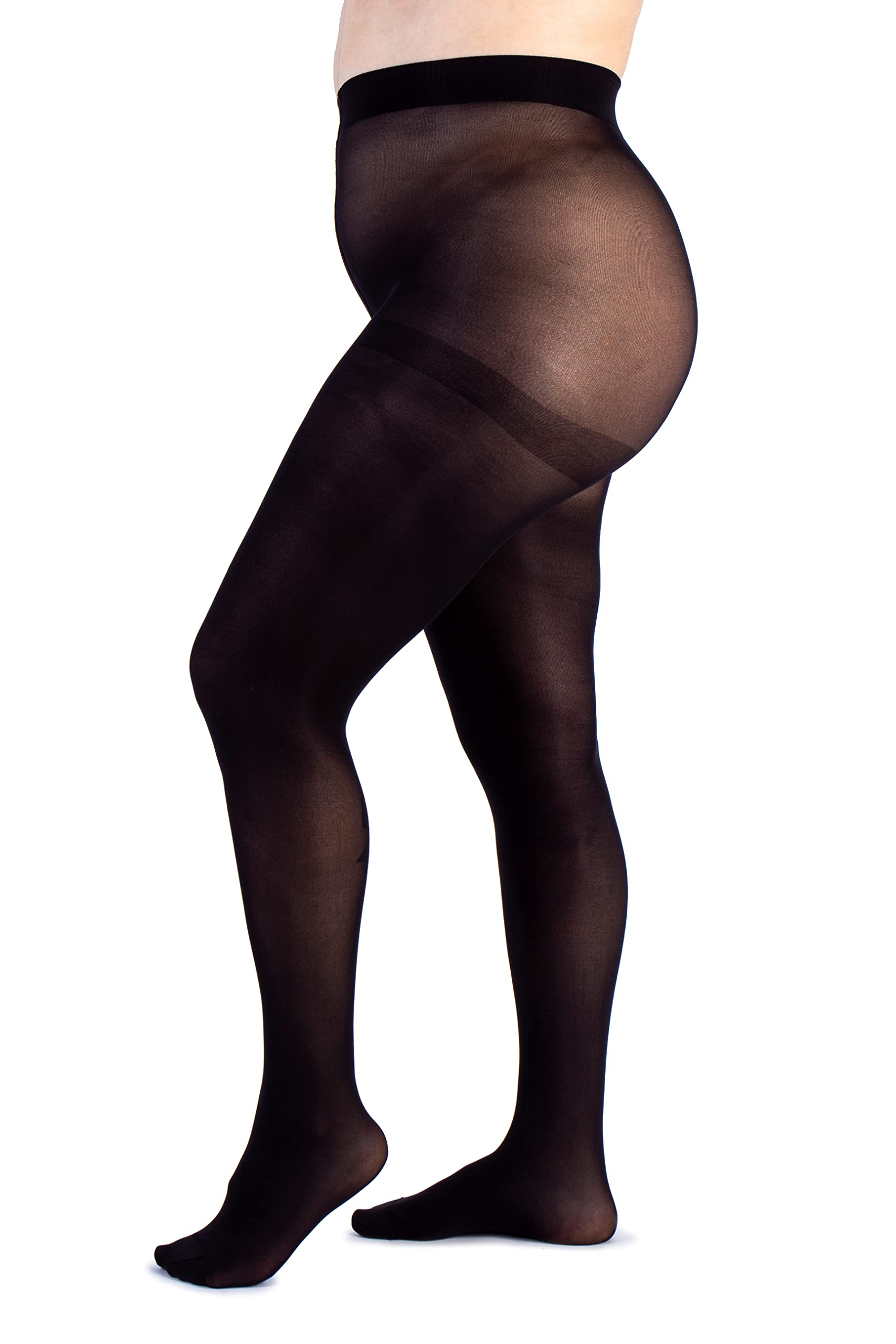 LEELA LAB Multipack Collant Femme Grande Taille, Semi Opaque 30 et 50 Deniers, Collants Femme Curvy Taille Haute, Confortables, Résistents et Modelants, Made in Italy (Lot de 3)