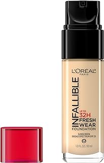 L'Oreal Paris Makeup Infallible Up to 32 Hour Fresh Wear Lightweight Foundation, 420 True Beige, 1 Fl Oz, Packaging May Vary
