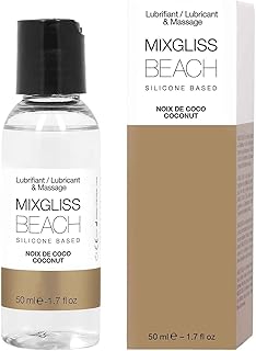 Love to Love Mixgliss 50 ml – Lubrifiant intime 2-en-1 & Huile de massage silicone,longue durée,testée dermatologiquement,alternative lubrifiant à l’eau, lubrifiant intime couple - Noix de coco 50ml