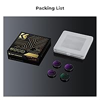 Vista 7 de K&F Concept - Kit de filtro ND PL Compatible con DJI Osmo Action 5 Pro/Osmo Action 4, 4 paquetes de filtro CPL ND8 ND16 ND32 de rosca, filtro