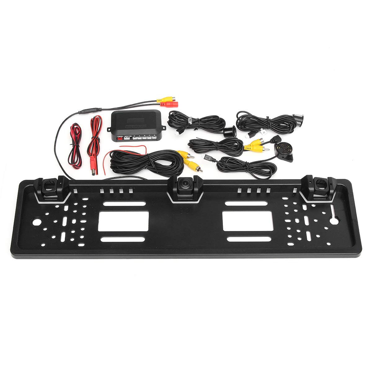 Soporte de matrícula DVR con cámara trasera y sensores de aparcamiento 170° para coche CW237