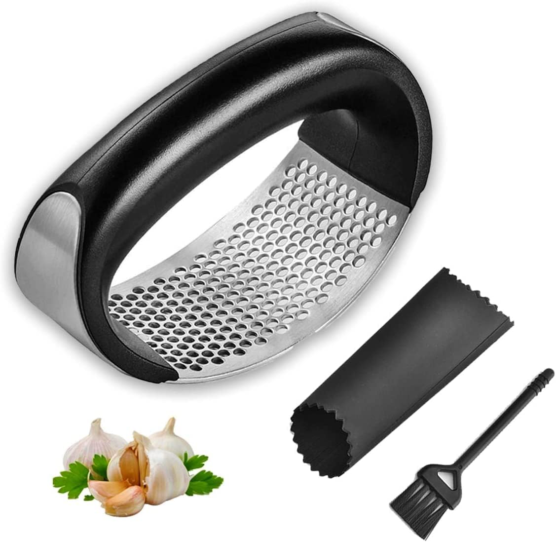 Intckwan Garlic Press, 304 Stainless Steel Garlic Press, Kitchen