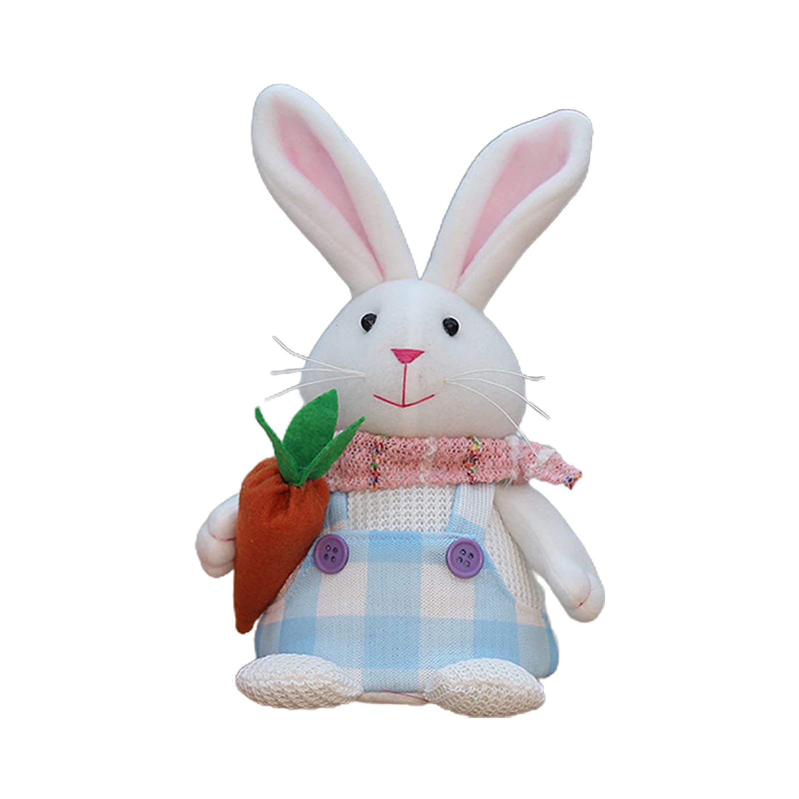 Tsophreniq Decorations Lighted Doll with Carrot Egg Table Figurines Spring Ornaments for Home Kitchen Holiday Lighted