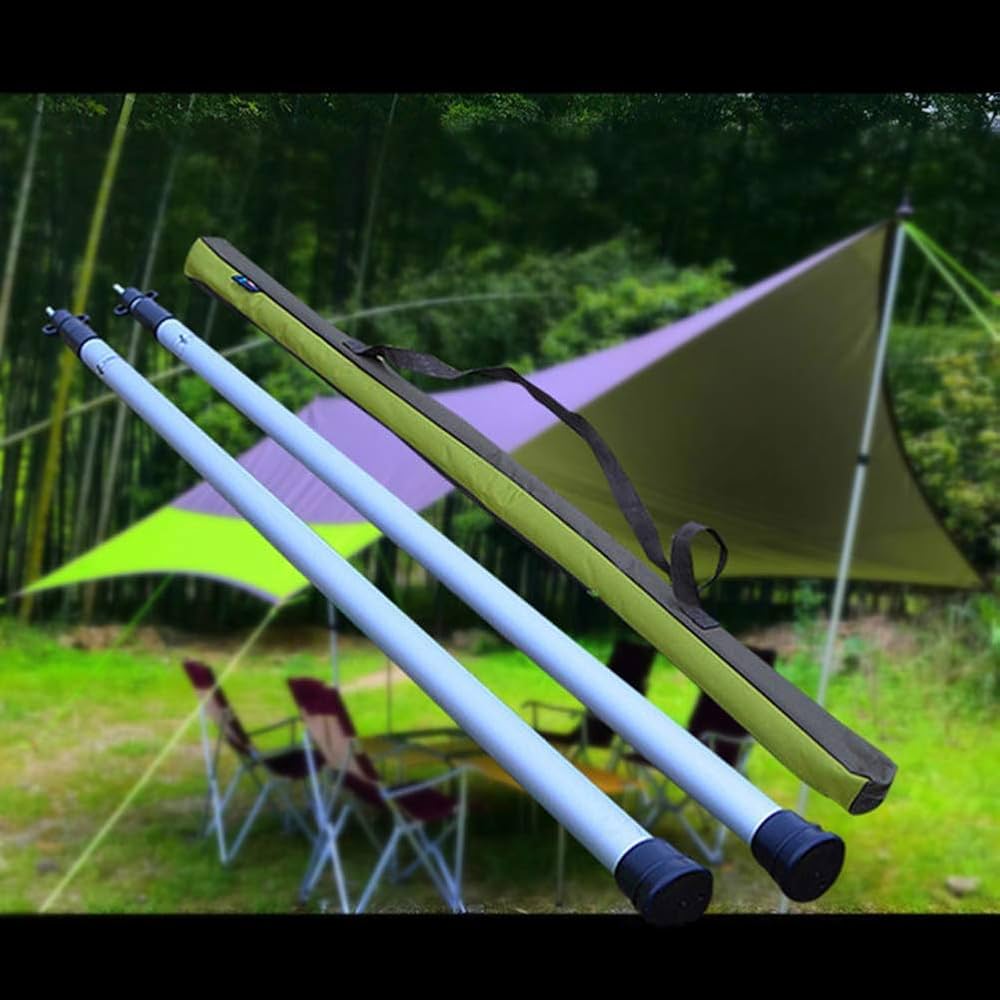 Amazon.co.jp: EC Outdoor タープ テント ポール 2本セット 三段