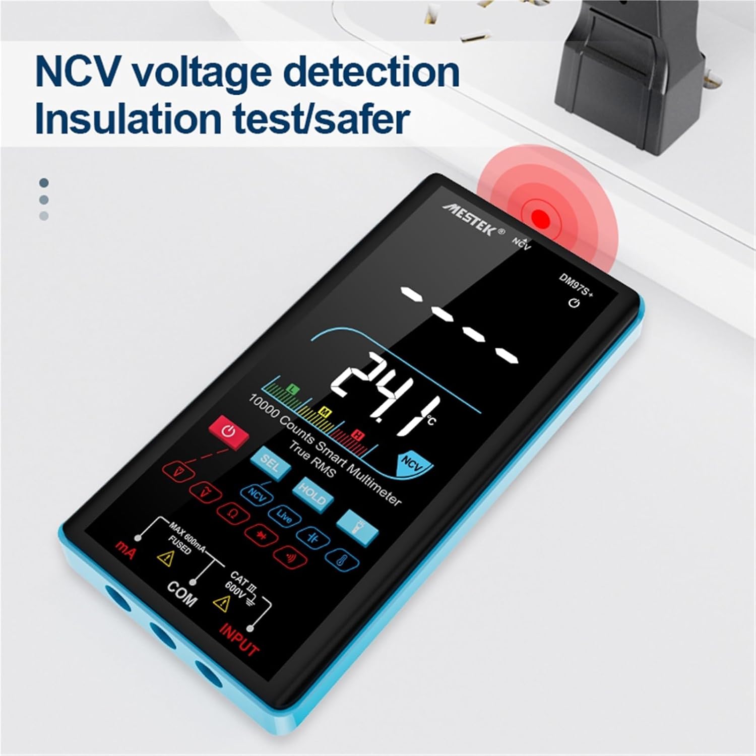 9999 Counts Smart Range Resistance Capacitance AC DC Voltage Ohmmeter NCV Multimeter Automotive Digital Multimeter