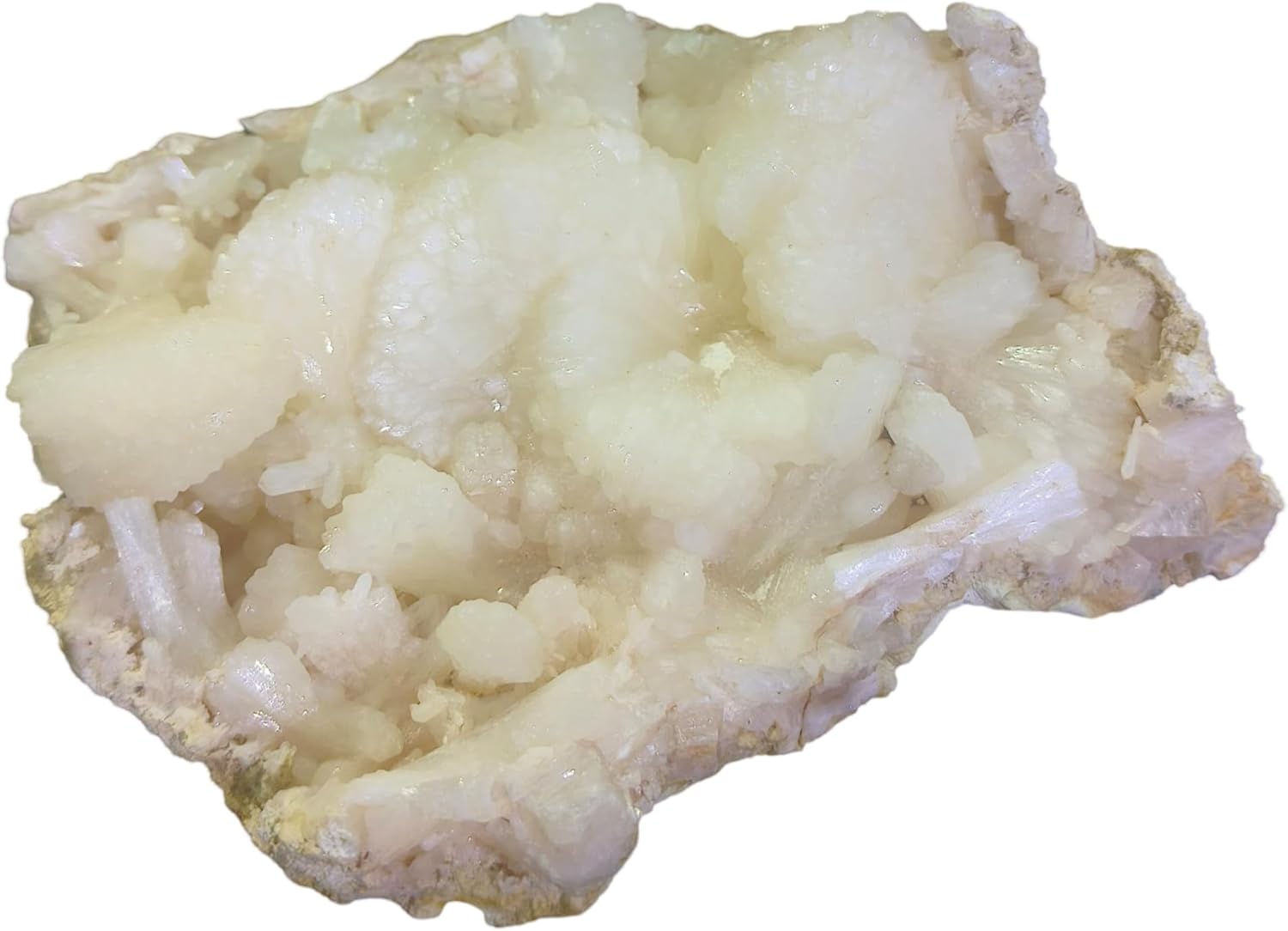 Crystal Aura Zeolite Crystal Cluster 1.75 lbs – Natural Healing Stone for Energy Cleansing, Chakra Balancing, and Spiritual Growth (7.5 x 5.1 x 2.2 inches; 1.75 Pounds)