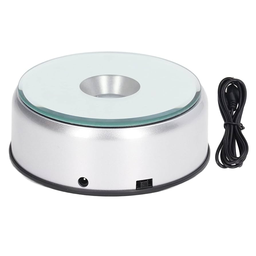 Amazon.co.jp: LED光る台座 ディスプレイライト 台座 回転台座