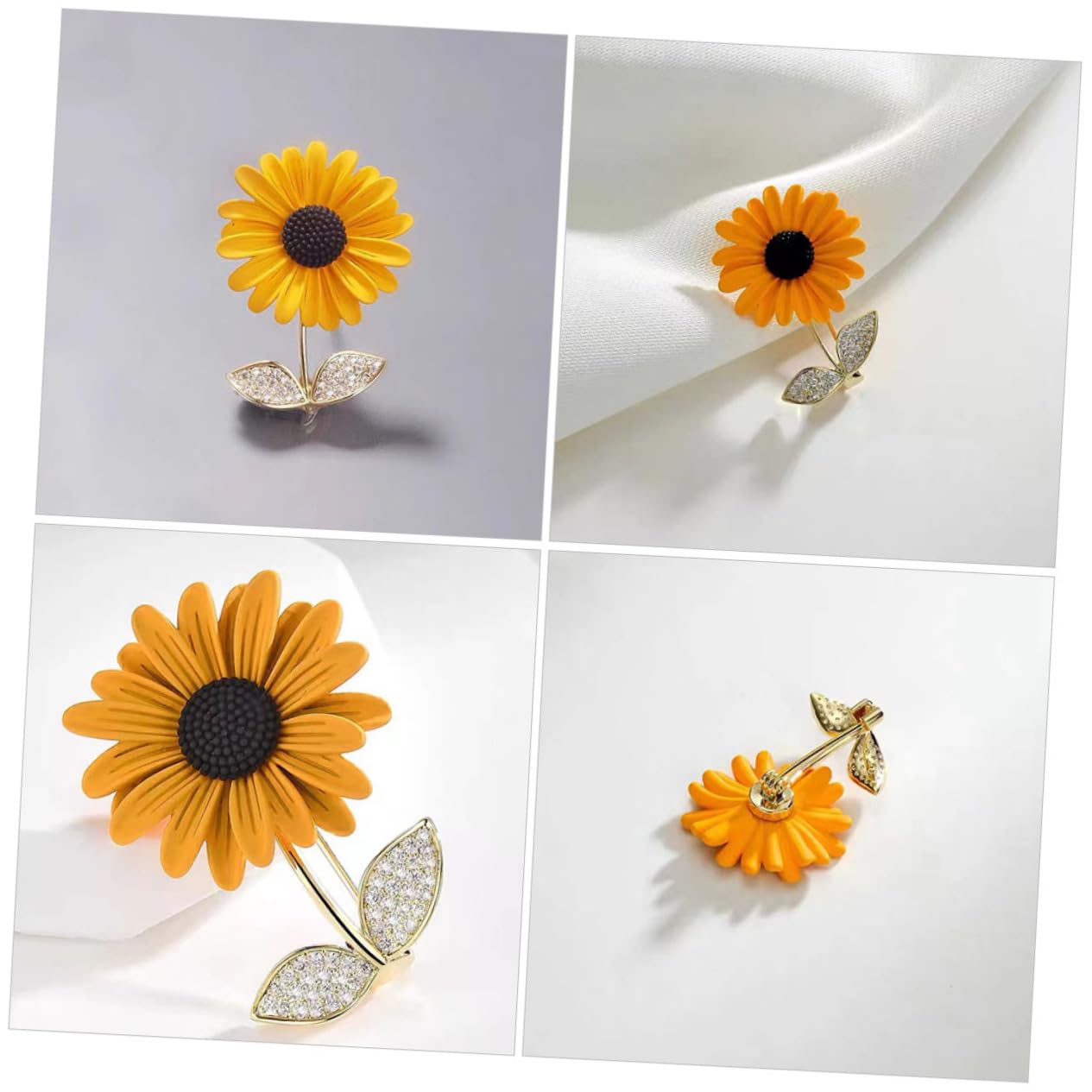PRETYZOOM 5stücke Sonnenblumen-brosche Für Damen Elegante Anstecknadel Für Formelle Anlässe Hochzeit Partys Mit Hochwertiger Verarbeitung Zur Dekoration Von Kleidung Schals Und Stolen