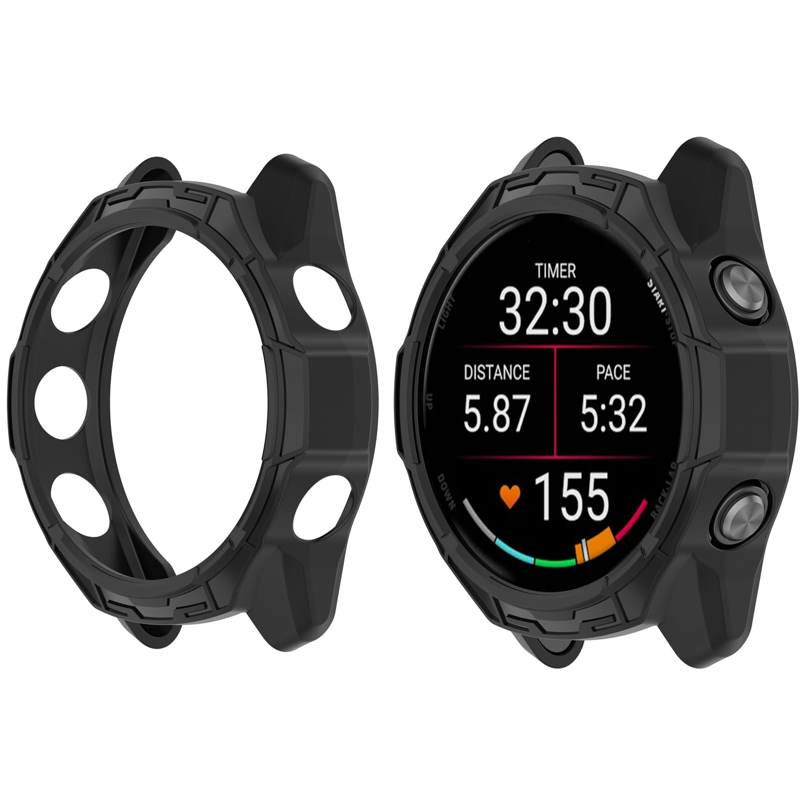 Funda Garmin Forerunner 170 negra para evitar arañazos en la carcasa 8