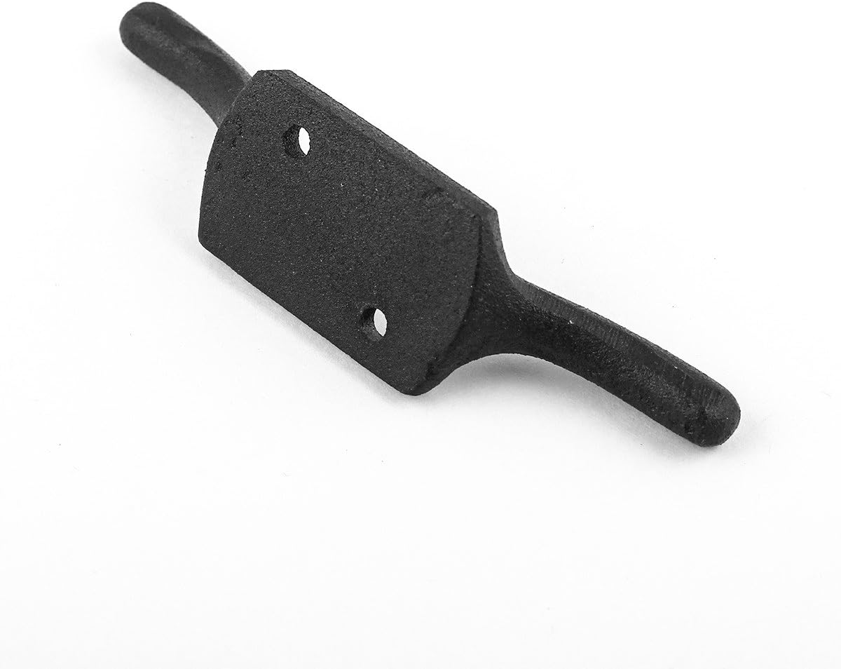 Renovators Supply Manufacturing Cleat Hooks 4 in. Black Wrought Iron Cord Rope Holder for Window Blinds Or Flagpoles with Screws Pack of 2