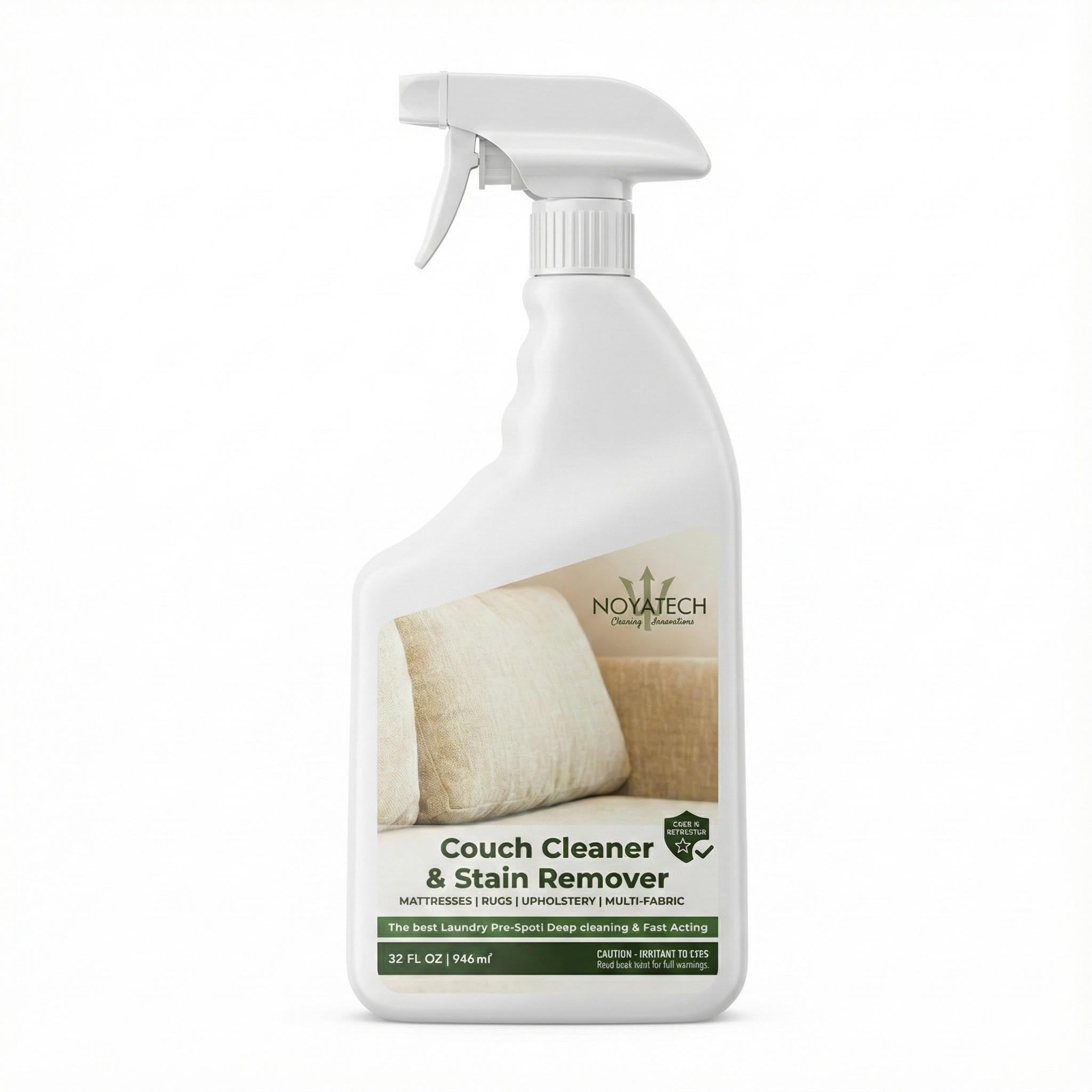 Couch Cleaner and Stain Remover Spray – Professional Strength, Multi-Surface Fabric and Upholstery Cleaner – Pet-Safe, Non-Toxic, Quick-Drying for Couches, Sofas & Car Interiors.