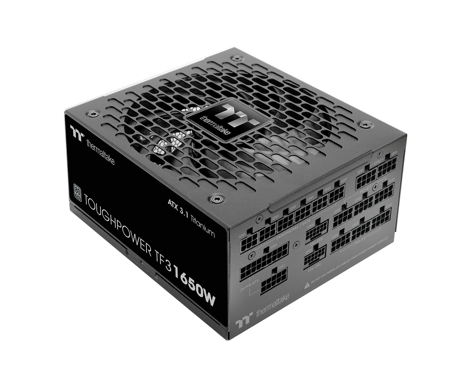 Thermaltake TOUGHPOWER TF3 1650W Fuente de Alimentación | Compatible con ATX 3.1 | PCIe Gen 5.1 (16-Pin) | 80 Plus Titanium | Totalmente Modular | 10 Años de Garantía