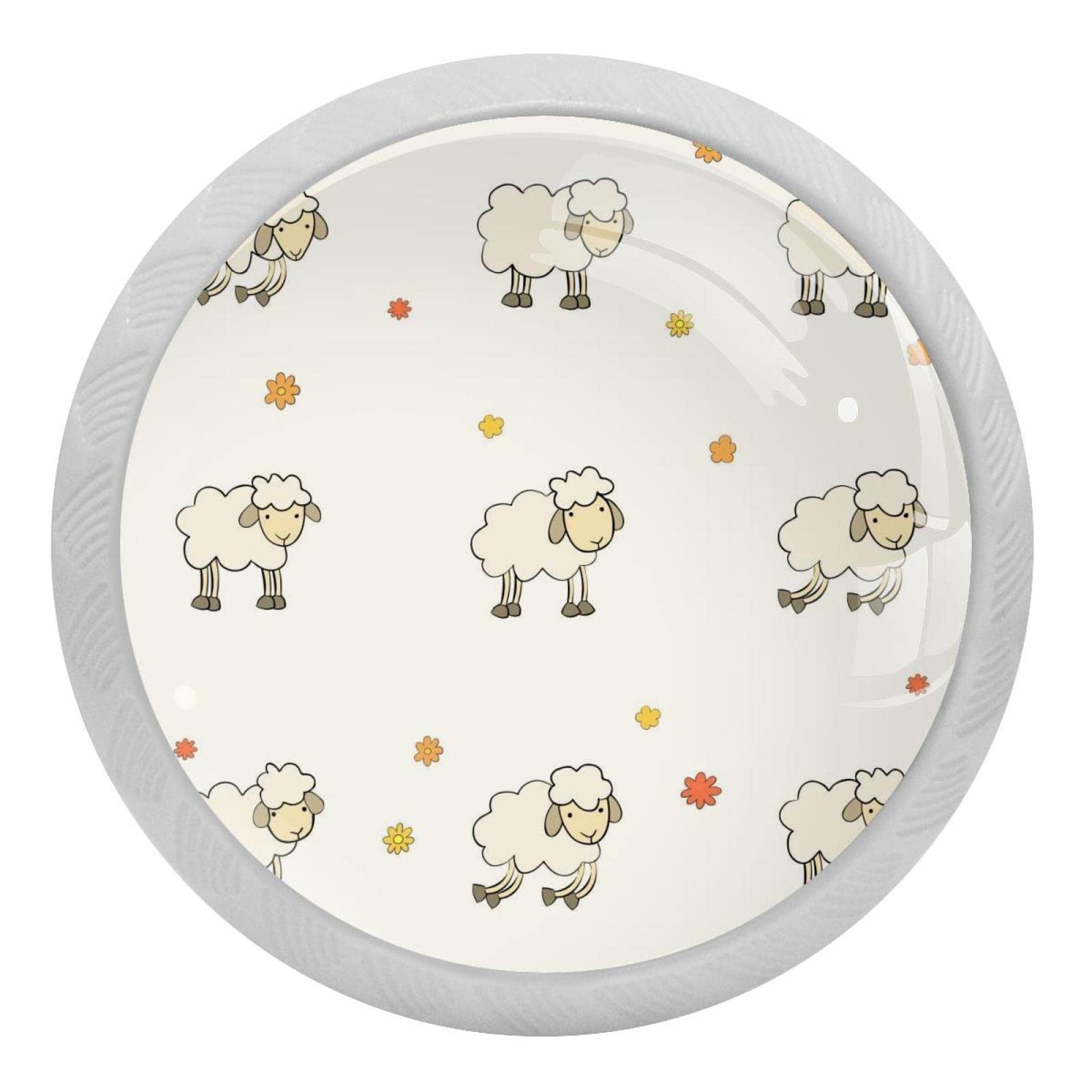 Boutons de tiroir mouton en verre 35 mm poignées meubles cuisine armoires