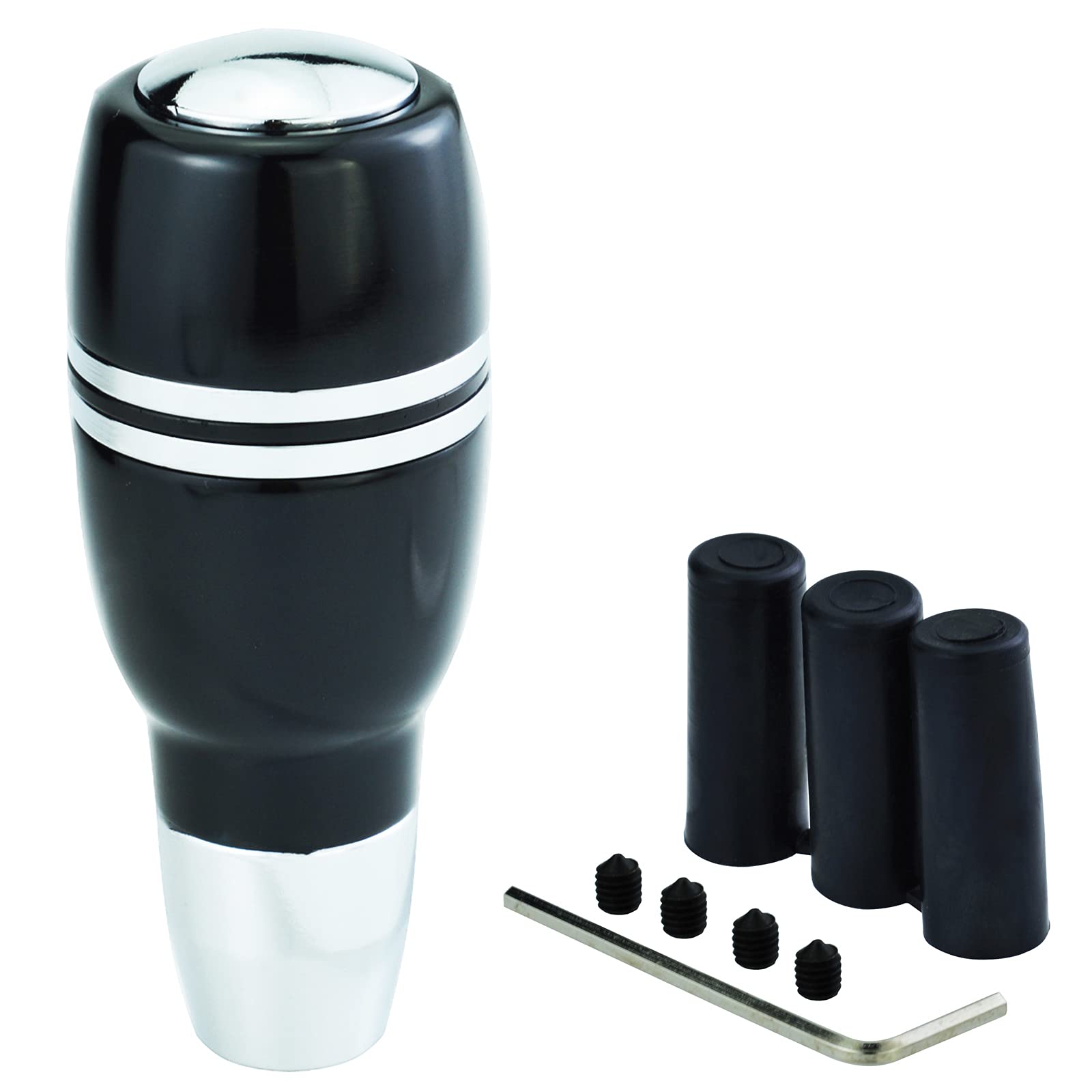 Temzzer Push Button Gear Stick Knob Weighted Shifter Lever Handle 4 in Car Shift Head for Most Automatic Transmission Vehicles (Black)